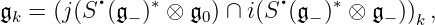 . ∗ . ∗
𝔤k = (j(S (𝔤− ) ⊗ 𝔤0) ∩ i(S (𝔤− ) ⊗ 𝔤− ))k ,