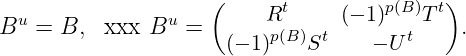 ( )
u u Rt (− 1)p(B )T t
B = B, ح ي ث B = (− 1)p(B )St − U t .
