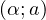 (α;a)
