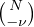(N )
 −ν